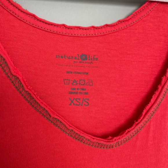 NATURAL LIFE "Hangout" 100% Cotton Orangey Red Oversized Midi Dress XS/S - Picture 10 of 13